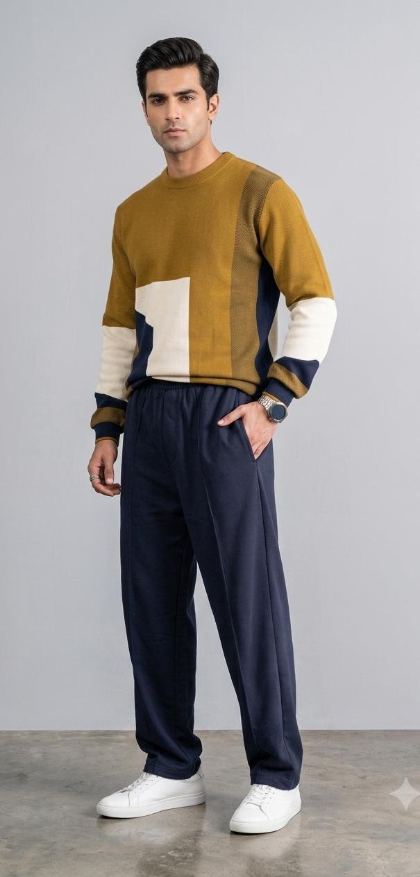Men’s Loose Bottom Pintex Trousers